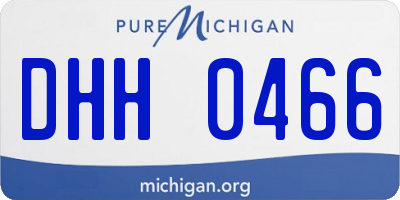 MI license plate DHH0466