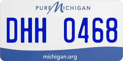 MI license plate DHH0468