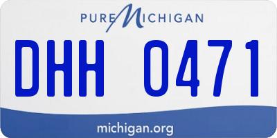 MI license plate DHH0471