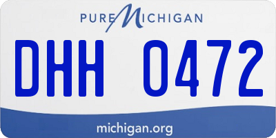 MI license plate DHH0472