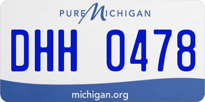 MI license plate DHH0478