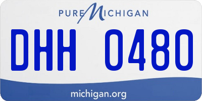 MI license plate DHH0480