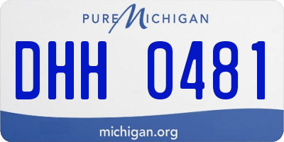MI license plate DHH0481