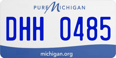 MI license plate DHH0485