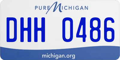 MI license plate DHH0486