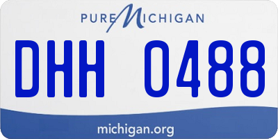 MI license plate DHH0488