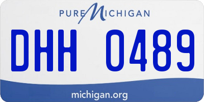MI license plate DHH0489