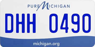 MI license plate DHH0490