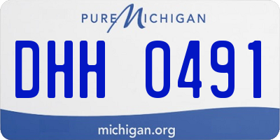 MI license plate DHH0491