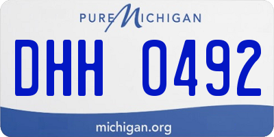 MI license plate DHH0492