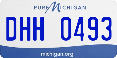 MI license plate DHH0493