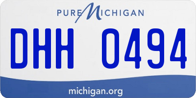 MI license plate DHH0494