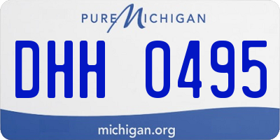 MI license plate DHH0495