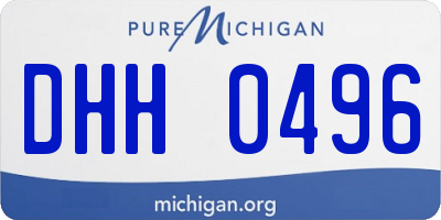 MI license plate DHH0496