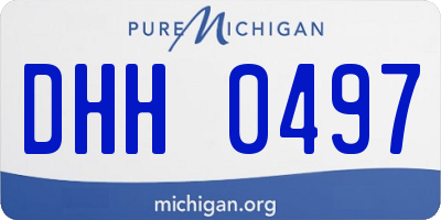 MI license plate DHH0497