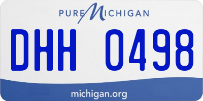 MI license plate DHH0498