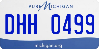MI license plate DHH0499