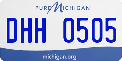 MI license plate DHH0505