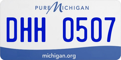 MI license plate DHH0507