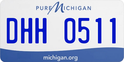 MI license plate DHH0511
