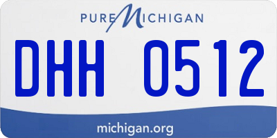 MI license plate DHH0512
