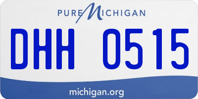 MI license plate DHH0515
