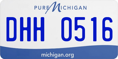MI license plate DHH0516