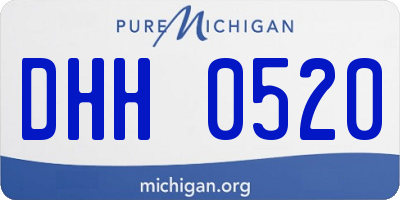 MI license plate DHH0520
