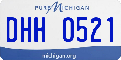MI license plate DHH0521