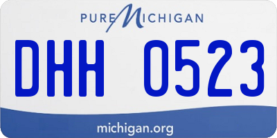 MI license plate DHH0523