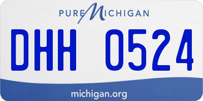 MI license plate DHH0524