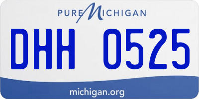 MI license plate DHH0525