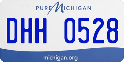 MI license plate DHH0528