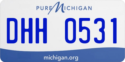 MI license plate DHH0531