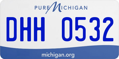 MI license plate DHH0532