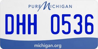 MI license plate DHH0536