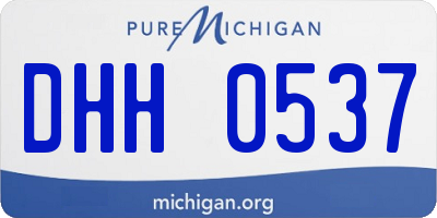 MI license plate DHH0537