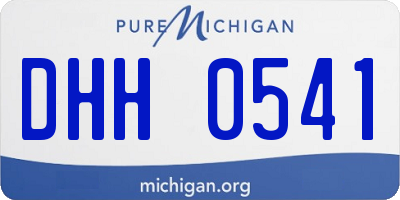 MI license plate DHH0541