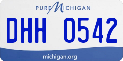MI license plate DHH0542