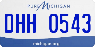 MI license plate DHH0543