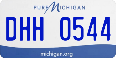 MI license plate DHH0544