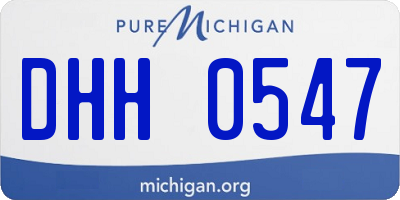 MI license plate DHH0547