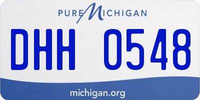 MI license plate DHH0548