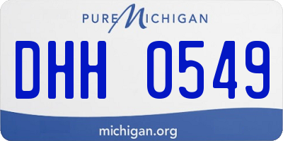 MI license plate DHH0549