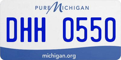 MI license plate DHH0550