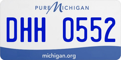 MI license plate DHH0552