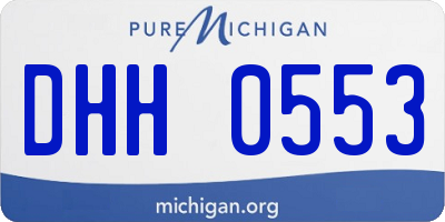 MI license plate DHH0553