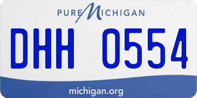 MI license plate DHH0554