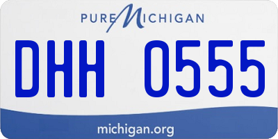 MI license plate DHH0555
