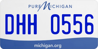 MI license plate DHH0556